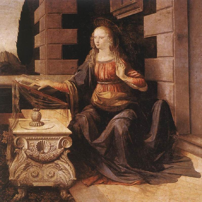 LEONARDO da Vinci Annunciation (detail) sg77 China oil painting art